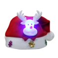 thumbnail image 1 of Toystoory Gorro de Navidad con luz LED de dibujos animados de Papá Noel que brilla intensamente para adultos gorro brillante muñeco de nieve cabeza de Kits de decoración para fiestas Alce Toystoory JJ16827-03, 1 of 4