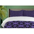 thumbnail image 4 of Ambesonne Geometric Duvet Cover Set, Modern Sun Like Motifs, 2-Calking, Blue Violet and Charcoal Grey, 4 of 7