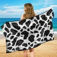 thumbnail image 5 of Binienty Cow Car Seat Sweat Protector Black and White Car Seat Cover Washable Sweat Towel for Post Gym Workout Running Swimming Beach Hiking, 5 of 8