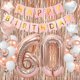 thumbnail image 1 of Rl Decoraciones De 60 Cumpleaños Para Mujeres Decoraciones De Fiesta De Globos De 60 Cumpleaños De Oro Rosa, 1 of 4