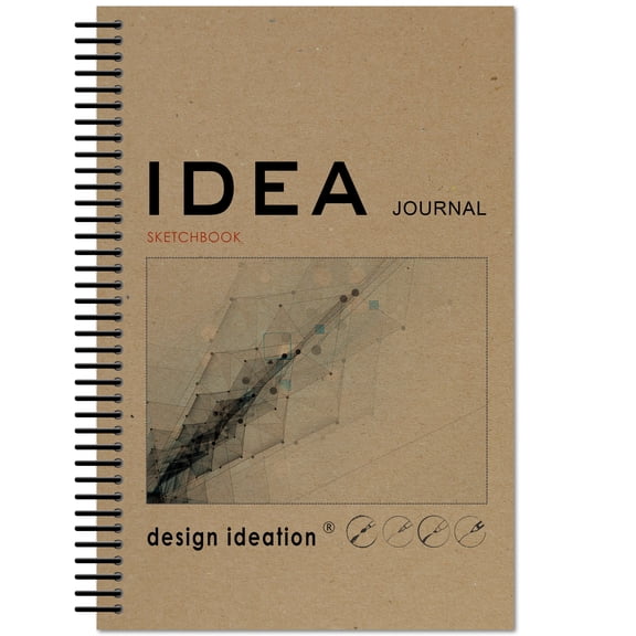 IDEA JOURNAL Spiral Bound Sketchbook. Mixed Media Paper. (5.5" x 8.5") SB-50100-LS-2-2