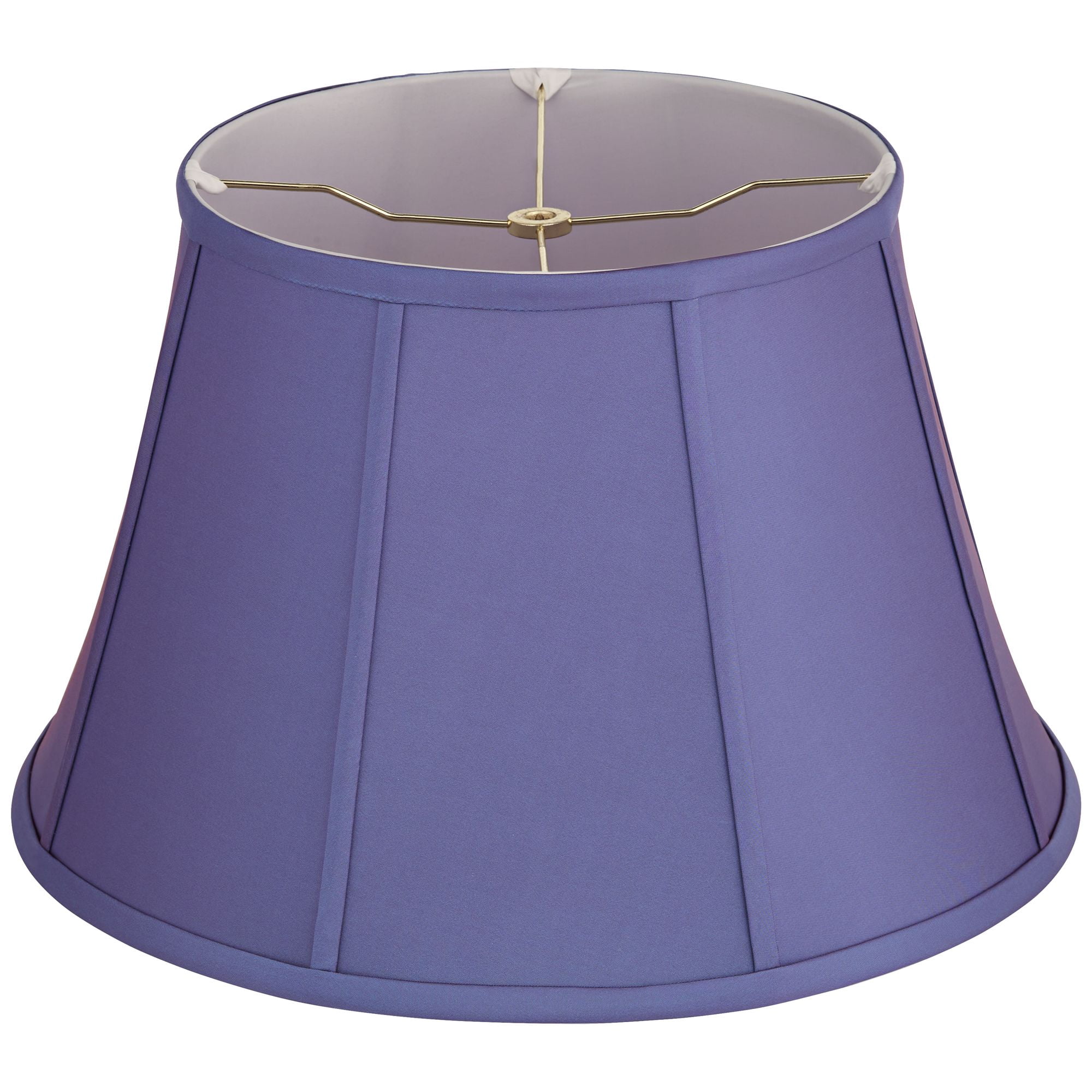 Springcrest Mapo 11" Top x 17" Bottom x 11" High x 11" Slant Lamp Shade Replacement Cornflower Blue Bell Softback Washer Harp Finial
