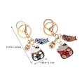 thumbnail image 2 of FOMIYES 4Pcs Japanese Style Lucky Cat Keychain Alloy Charm for Key Hanging and Decoration, 2 of 8