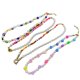 thumbnail image 1 of 4 Pieces Women Bohemian Necklaces Seed Bead Necklaces Acrylic Beaded Choker, 1 of 5