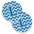 thumbnail image 1 of Lettre L Chevron Bleu & Blanc Ensemble de 2 Porte-Gobelets sous-Verre de Voiture, 1 of 1
