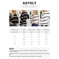 thumbnail image 2 of Asyoly Women's Fashion Striped Pullover Sweater Crew Neck Long Sleeve Color Block Winter Casual Knitted Jumper Lightweight Knitwear Comy Top, 2 of 6