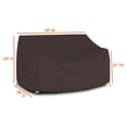 thumbnail image 7 of COVERS&ALL Outdoor Loveseat Sofa Cover, 12 Oz Waterproof UV & Weather Resistant Patio Furniture Bench Cover Outdoor Use with Air Vent & Drawstrings (78"W x 29"H x 38"D x 15"FH, Coffee), 7 of 7