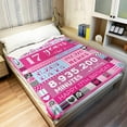 thumbnail image 2 of 8 Year Old Girl Birthday Gifts, Pink Love Rose Elements Happy Birthday Blanket, Ideal Birthday Party Decoration for Kids, 50"x60", 2 of 5