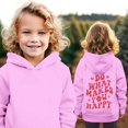 thumbnail image 4 of Generic Toddler Baby Boys Girls Middle and Large Children Fall Letter Print Long Sleeved Hooded Hundred Sports Sweater Autumn Winter Clothes for Outdoor Indoor Holiday（5-6 Years Pink）, 4 of 7