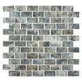 thumbnail image 2 of Zalo Knoll Gray 1-in. x 2-in. Brick Joint Vintage Polished Glass Mosaic Wall and Floor Tile, 2 of 4