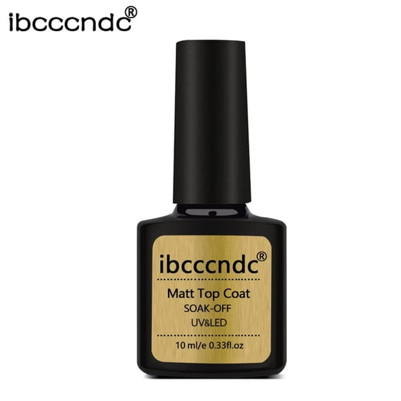 Hottest 10ml Matte Top Coat Gel Nail Polish Soak Off UV LED Long Lasting Nail Gel Polish Art Manicure Lacquer Foundation Sealer Black