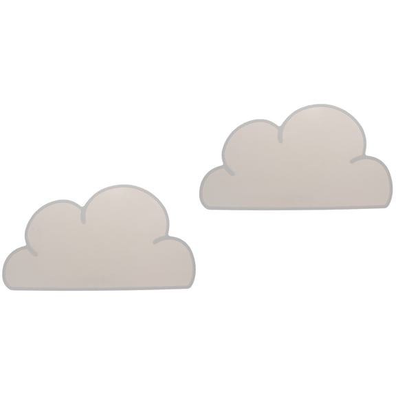 unbranded 2pcs Wear-Resistant Pet Feeding Mat Cat Bowl Floor Pad Dog Silicone Food Cushion