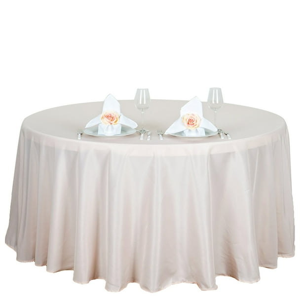 BalsaCircle 132" Round Polyester Tablecloth Table Cover Linens for