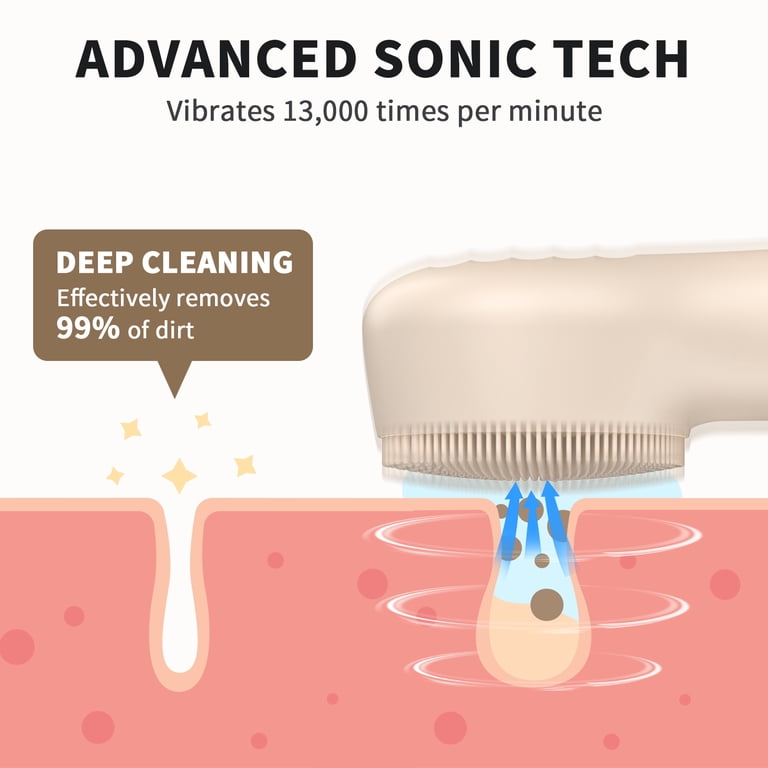 NEXPURE Sonic Facial Cleansing Brush, Beige photo 7
