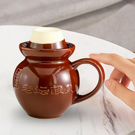 

Ceramics Jar Coffee Mugs Ginger Jar Spice Jars Glazed Tea Canister Storage Container Multiuse Chinese Style Milk Juice Beverage Mugs Tea Cup
