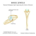 thumbnail image 5 of Rosec Jewels Ethiopian Opal Solitaire Ring for Women, Bypass Ring - October Birthstone Ring, 14K Yellow Gold, US 10.00, 5 of 9