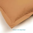 thumbnail image 3 of Flxxie 2 Pack Microfiber Euro Pillow Shams, Ultra Soft European Throw Pillow Covers, Decorative Square Pillow Cases, 26" x 26", Tan, 3 of 5