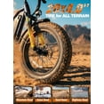 thumbnail image 6 of ESKUTE M300 Electric Bike for Adults, Full Suspension Fat Tire Mountain Ebike, 48V 20.8Ah Removable Battery, 750W Motor, Up to 20MPH, 80 Miles Electric Bicycle Black with Phonebag & Lock, UL2849, 6 of 7