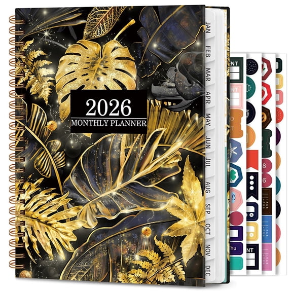 2026 Monthly Planner - 2026 Planner, Monthly Calendar 2026, Jan. 2026 - Dec. 2026, 6.5" x 8.5", 12 Month with Tabs & Pocket