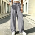 thumbnail image 5 of Njagoc3 Womens Palazzo Pants Casual Drawstring Flowy Pants Wide Leg Fall Beach Trousers with Pockets, 5 of 6