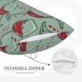 thumbnail image 2 of Plush Throw Pillow Covers, Wine Glass Printing Pillow Cases with Invisible Zipper, Breathable Microfiber Pillow Cases Standard Size for Sleeping Bedroom Sofa Living Room 16x24, 2 of 5