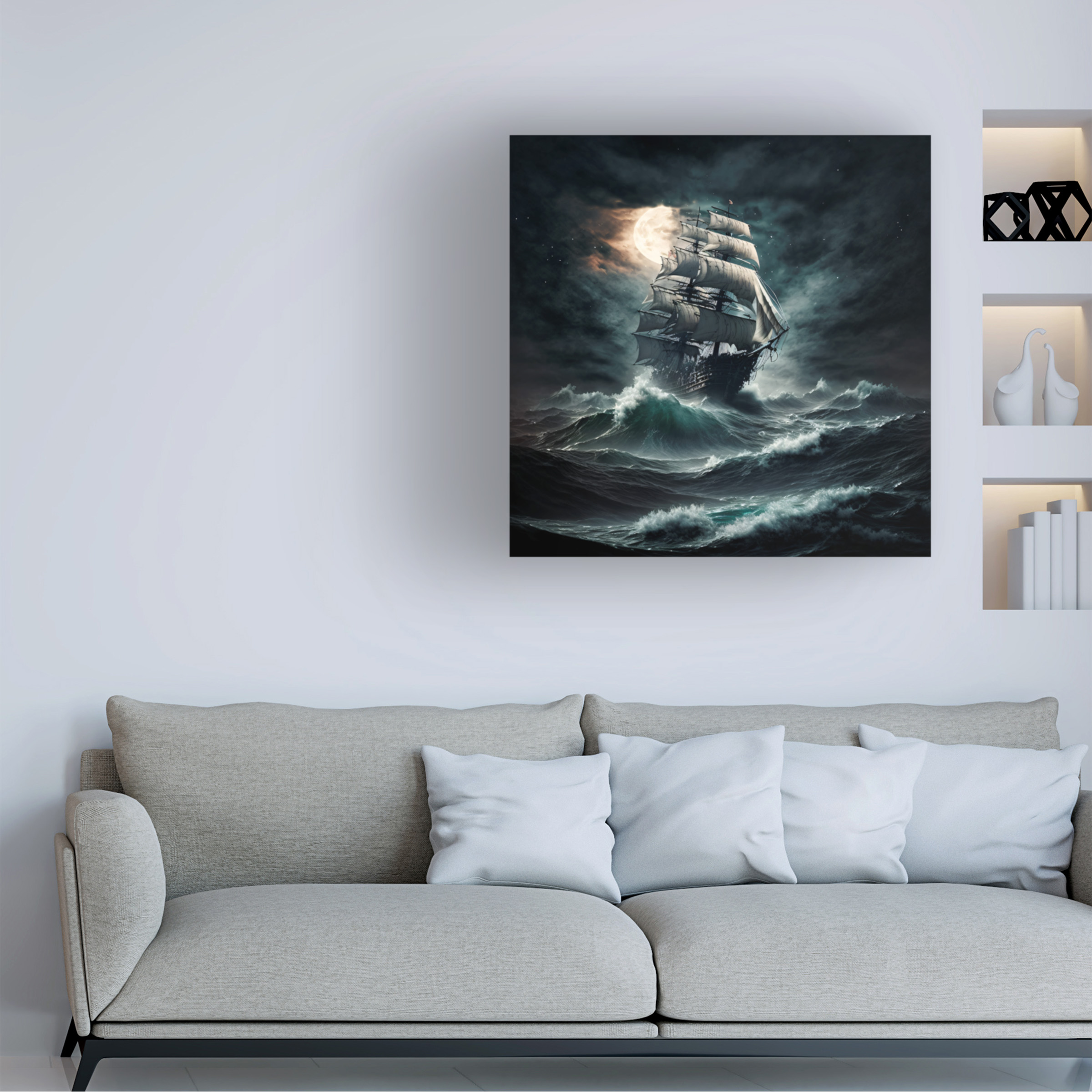 Canvas Wall Art - Ray Heere 'The Flying Dutchman 13' Wall Art for Living Room, Bedroom, or Office DÃ©cor by Trademark Fine Art - 14 x 14 Inches
