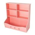 thumbnail image 4 of Kids' Toy Storage Organizer, 3-Tier Children's Room Bookcase, Girls Room Bookshelf Cabinet Home Organization Toy & Bookcase for Playroom Storage, Kids Room Organizers and Storage Pink, 4 of 14