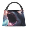 thumbnail image 1 of Disketp Dramatic Shark Attack Bolsa Térmica Estampada, Bolsa Térmica Aislante para Almuerzo, Playa y Campamento, 1 of 6