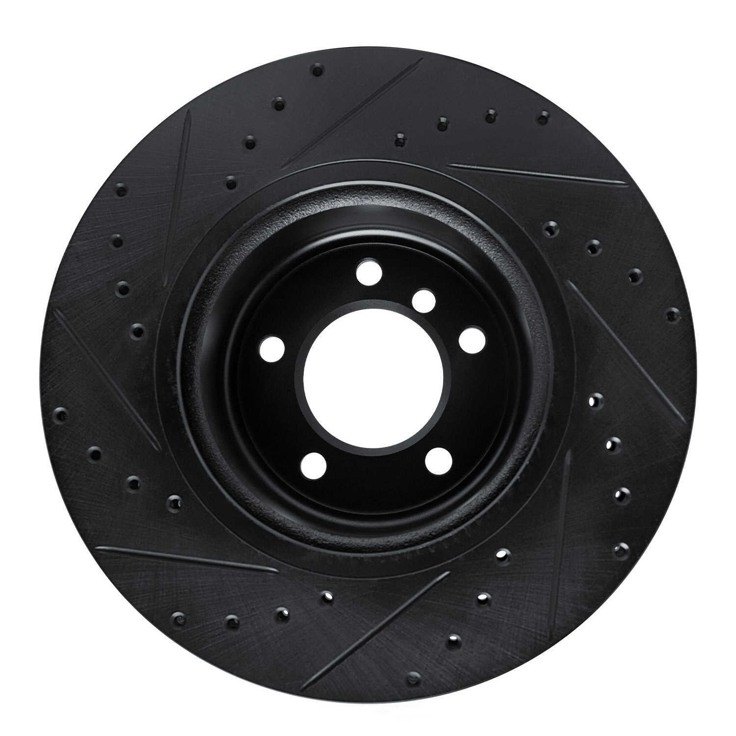 Dynamic Friction Company 633-31096R DFC Brake Rotor - Drilled And Slotted - Black