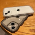 thumbnail image 6 of Wave Border Phone case, Cute Curly Border Design, Small Fresh Style, Clear Phone case, for iPhone 15 14 13 12 11 Pro Max Mini XS XR 7 8 6 6S SE Phone Case (Pink,iPhone 15 Plus), 6 of 8