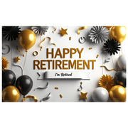 LUUFILx Retirement Backdrop Banner Blue Balloons Stars Decoration Party Supplies Celebration Background Happy Retirement New Journey Photography Props Decorations