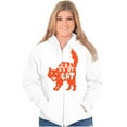 thumbnail image 3 of Vintage Halloween Scaredy Cat Cute Womens Plus Size Graphic Zipper Hoodie Brisco Brands 5X, 3 of 5