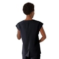 thumbnail image 4 of ave. Nolita Women's Four Pocket Oversized Tunic Scrub Top in Black, XS, 4 of 6