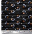 thumbnail image 1 of Soimoi Cotton Duck Fabric Stripe,Leaves & Floral Artistic Print Fabric by Yard 42 Inch Wide, 1 of 1
