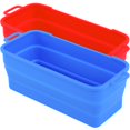 thumbnail image 1 of YOPTOP 2 Pack Doublures de Tasse à Graisse en Silicone Réutilisables Attrape-Graisse pour Gril Noir & Bleu, Rouge Bleu, 1 of 8