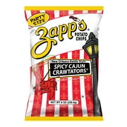 Zapp's Mardi Gras Spicy Cajun Crawtators New Orleans Kettle Style Potato Chips, Gluten-Free, Party Size, 8 oz Bag