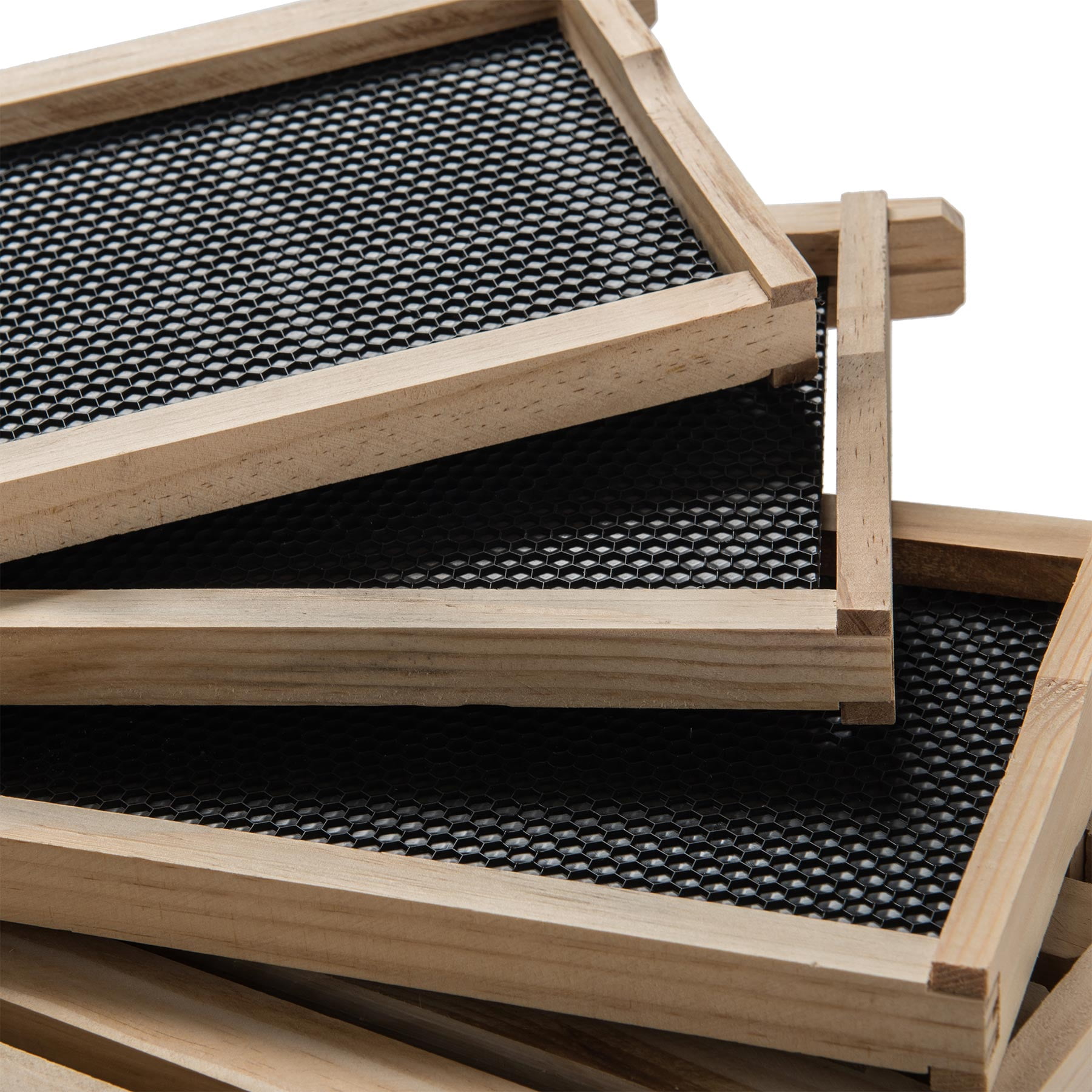 2-Layer 20-Frame Langstroth Hive Frame/Bee Hive Frame/Beehive Frames w/ Metal Roof for Beekeeping