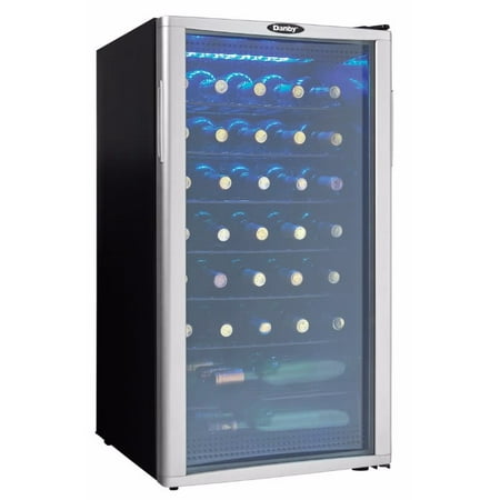 Danby DWC350 18 Inch Wide 35 Bottle Capacity Free Standing Wine Cooler with LED