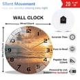 thumbnail image 3 of 12 Inch Sunset on The Beach with Sea View Silent Wall Clock, Round Glass Wall Clock, Suitable for Living Room Bedroom, Room Decoration(Battery Not Included), 30cm, 3 of 8