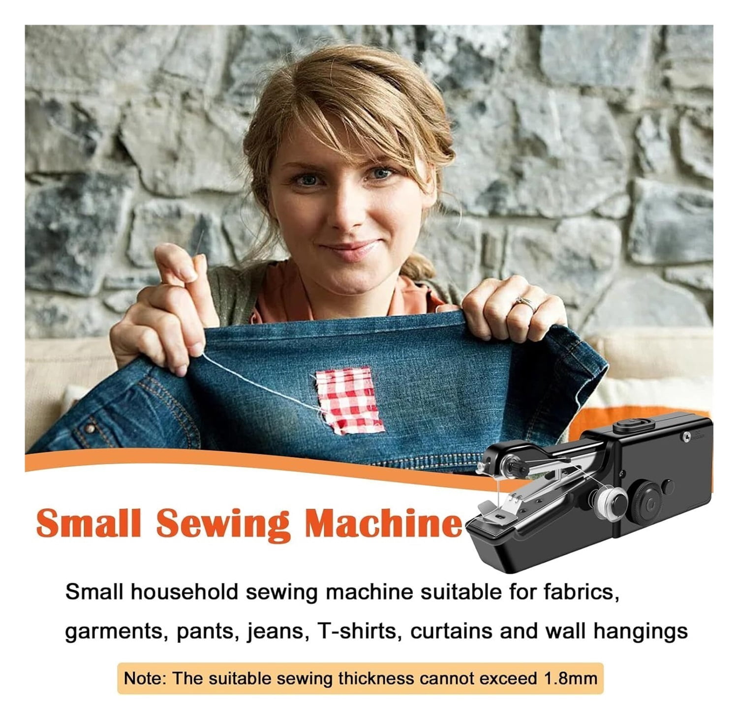 Handheld Sewing Machine, Portable & Cordless Mini Sewing Machine for Beginners - Electric Fast Stitching, DIY Fabric Clothes Repair Kit, Home Travel Mending Machine with Accessories