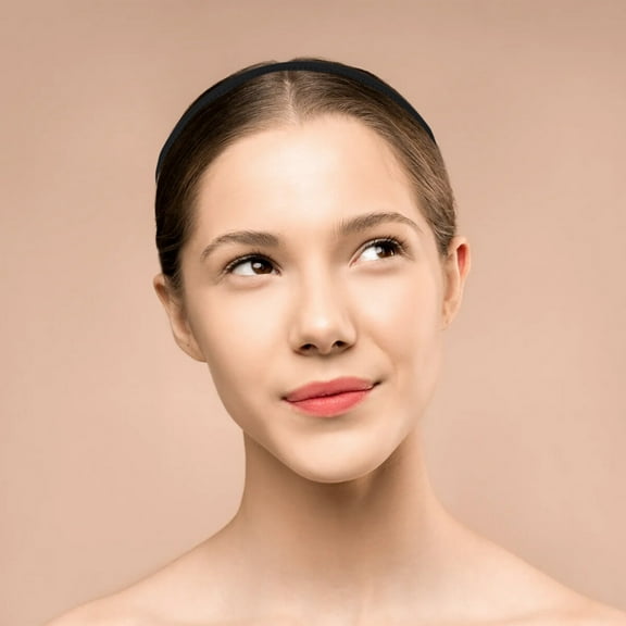 Homoyoyo 4-Pack Black Hard Plastic Hair Hoops Non- Teeth Bands Comfortable and Hair Accessories