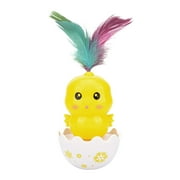 Mfigree Cute Chick Toy Interactive Automatic Rotating Running Teaser Pet Cat Funny Toy Cat Stick Feather Toys for Cats, Christmas Stocking Stuffers Gifts for Boys and Girls