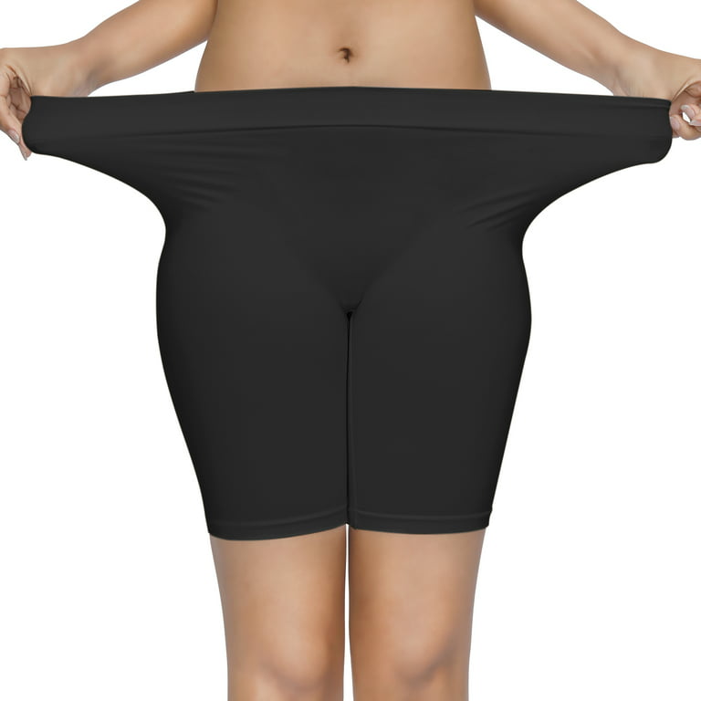 Simiya Molasus Women'S Cotton Underwear High Waisted Full Coverage Ladies  Panties (Regular Plus Size) Black M