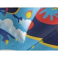 thumbnail image 4 of Ambesonne Dragon Quilted Bedspread Set 3 Pcs, Surreal Folk Tale Art, King Size, Sky Blue Orange Indigo, 4 of 5