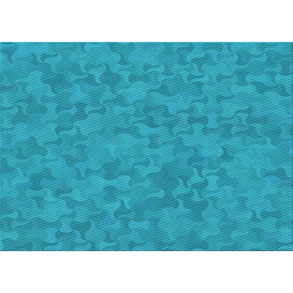 Ahgly Company Indoor Rectangle Patterned Dark Turquoise Green Area Rugs, 4' x 6'