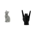 thumbnail image 1 of Figura de escritorio de gato con gesto de roca, estatua de resina, esculturas artísticas, adorno de estante moderno con diseño creativo, adecuado para, 1 of 8