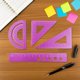 thumbnail image 5 of Juego de reglas geométricas de aleación de aluminio | Herramientas de dibujo de 4 piezas con plantillas huecas | Material escolar de matemáticas y arte para tareas, 5 of 6