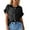 Black, variant on SRZYMJ Womens Button Down Shirts Casual Short Sleeve Dress Shirt Textured Collared Summer Clothes Work Blouse