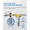 thumbnail image 6 of Waterdrop Backwash Spin Down Sediment Filter Whole House Pre-Filtration System, 50-Micron, 1" MNPT + 3/4" FNPT + 3/4"MNPT, Traps Rust, Dust, Sand, BPA Free, Heavy Duty 316L Molybdenum Alloy Build, 6 of 9