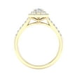 thumbnail image 3 of Imperial 3/4 Ct TDW Pear Diamond Double Halo Engagement Ring in 10K Yellow Gold (H-I, I2), 3 of 4
